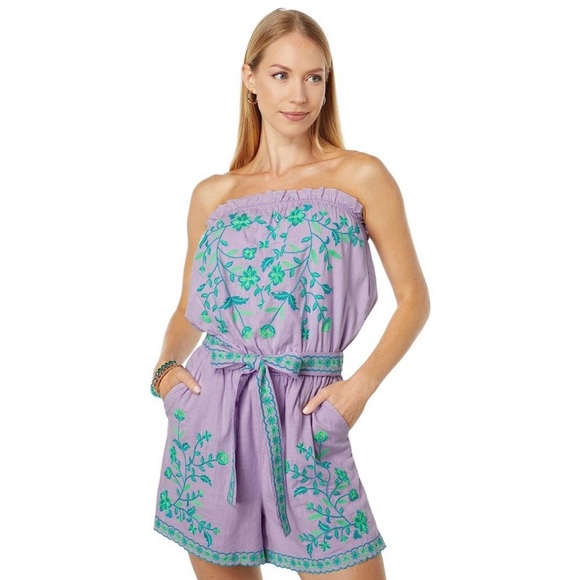 NWT Lilly Pulitzer Jene strapless romper shorts M - Picture 5 of 5